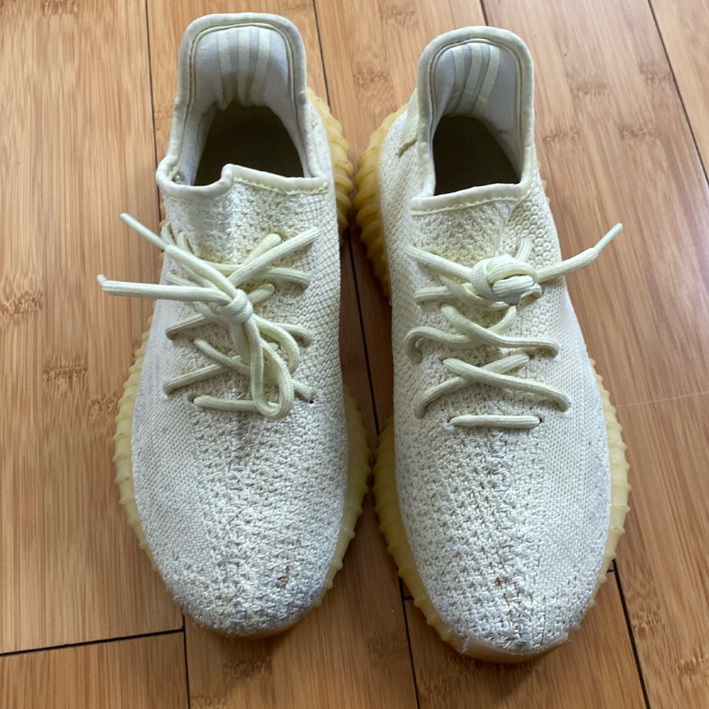 Used Yeezy pastel yellow color